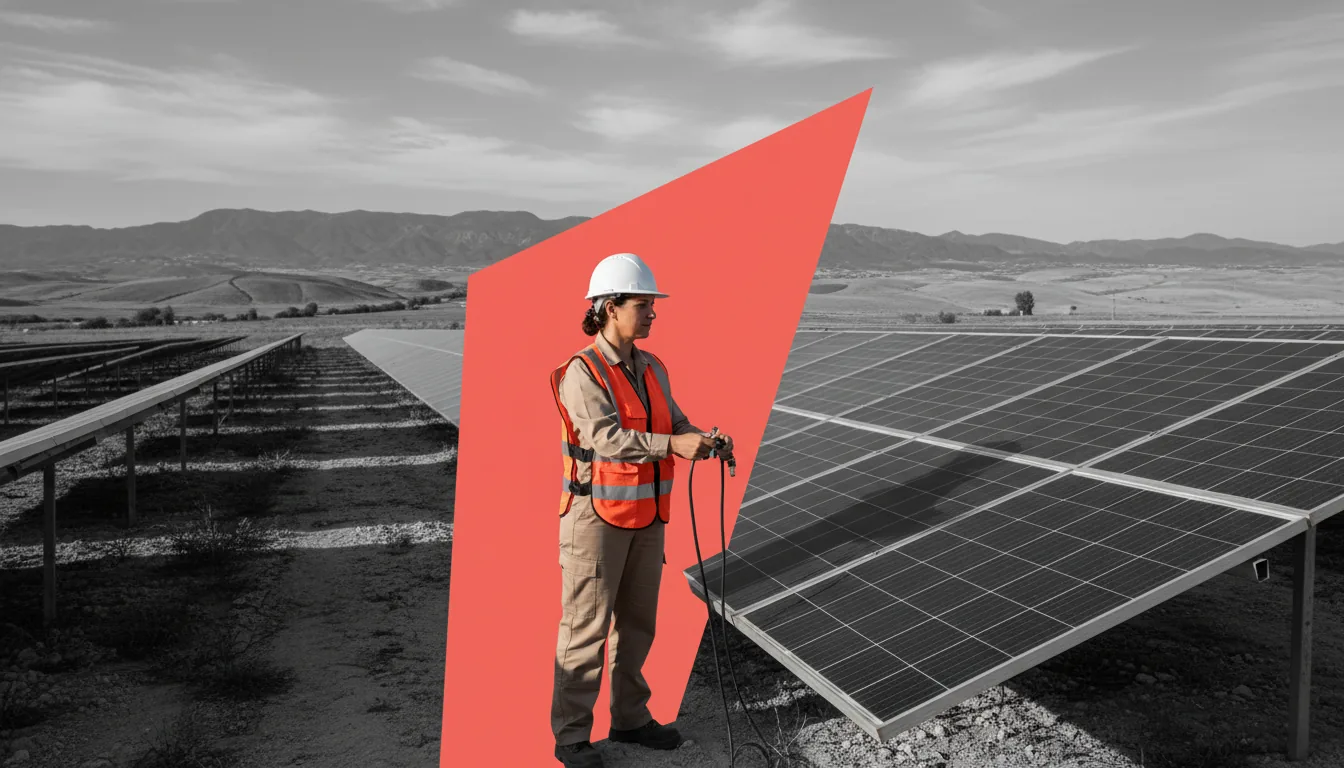 Instalación solar fotovoltaica en el campo de la Región de Murcia