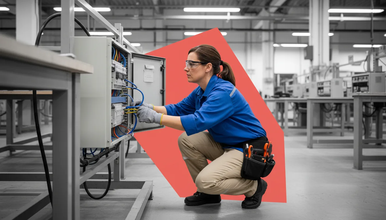 Persona adulta formándose como electricista desde Zaragoza