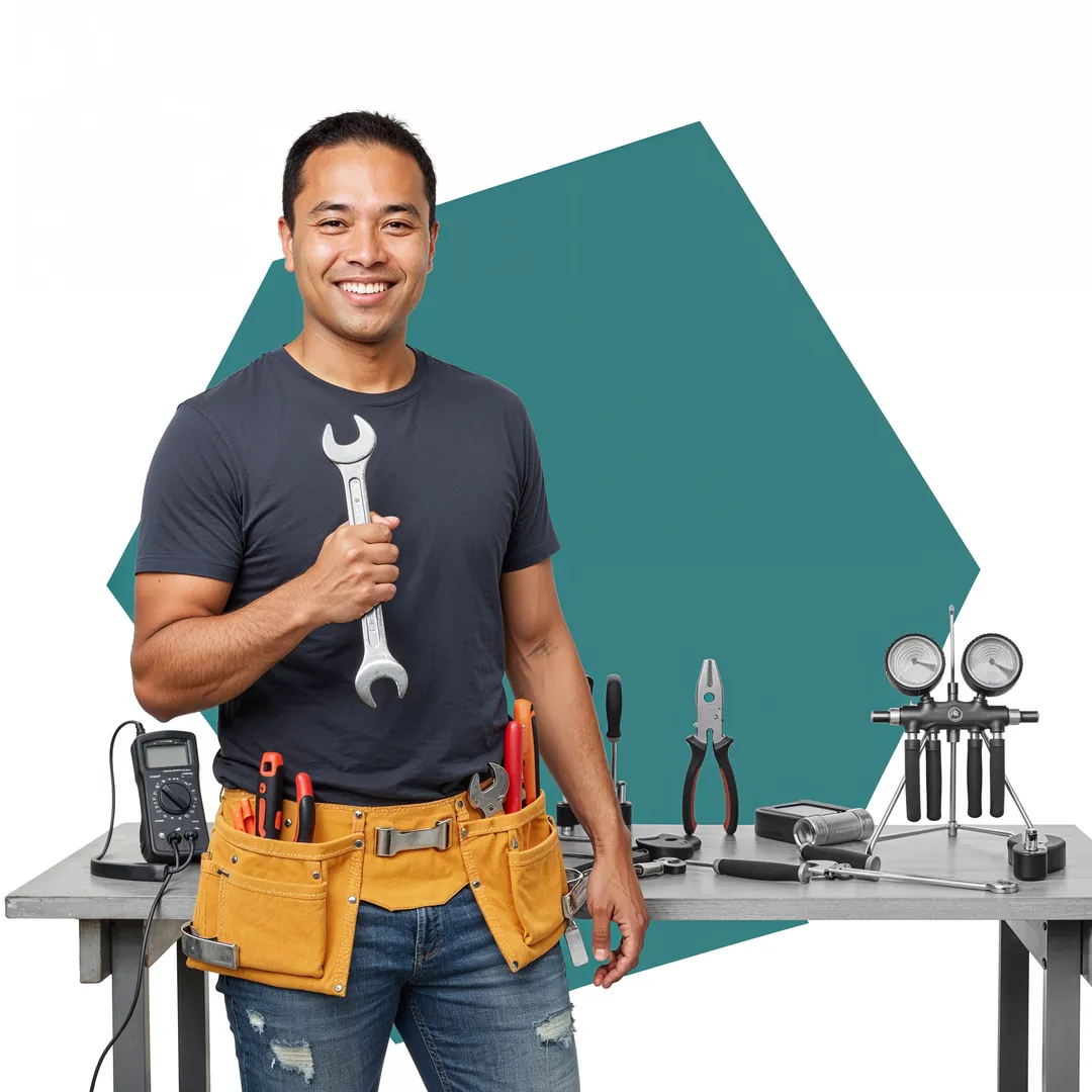 Alumno BootKämp trabajando en instalaciones